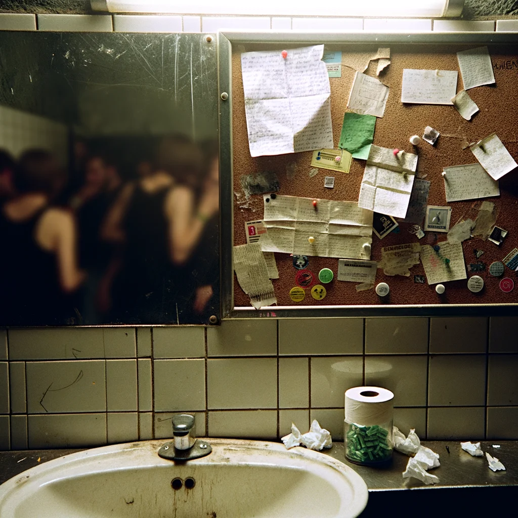 “Coke or Compost?”: Wedding’s Club Bathroom Bulletin Board Evolves Into a Full-Service Philosophy Department