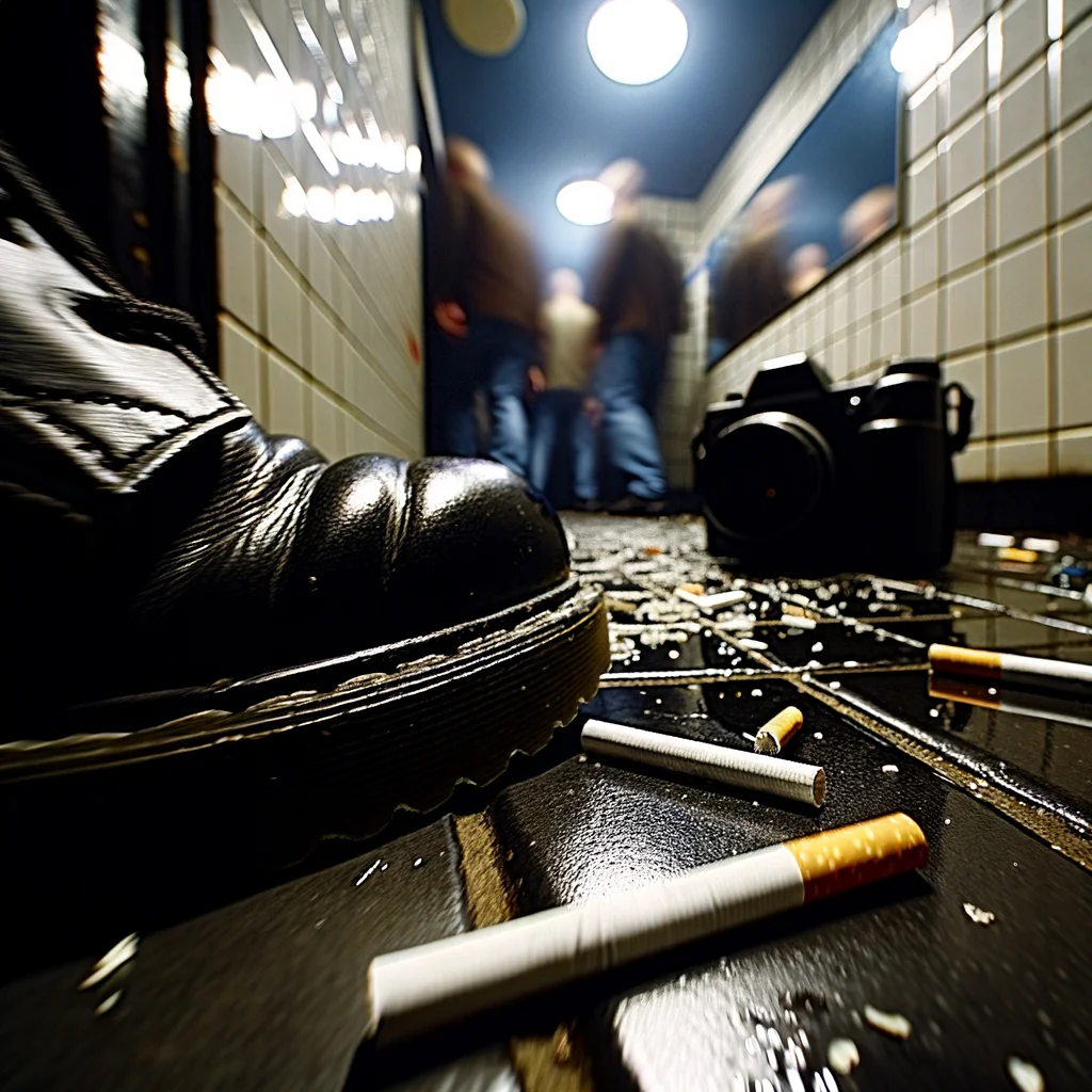 Ninety-Seven Cigarettes Disappear Inside Club Bathroom, Reappear as Documentary Footage and Evidence Bags