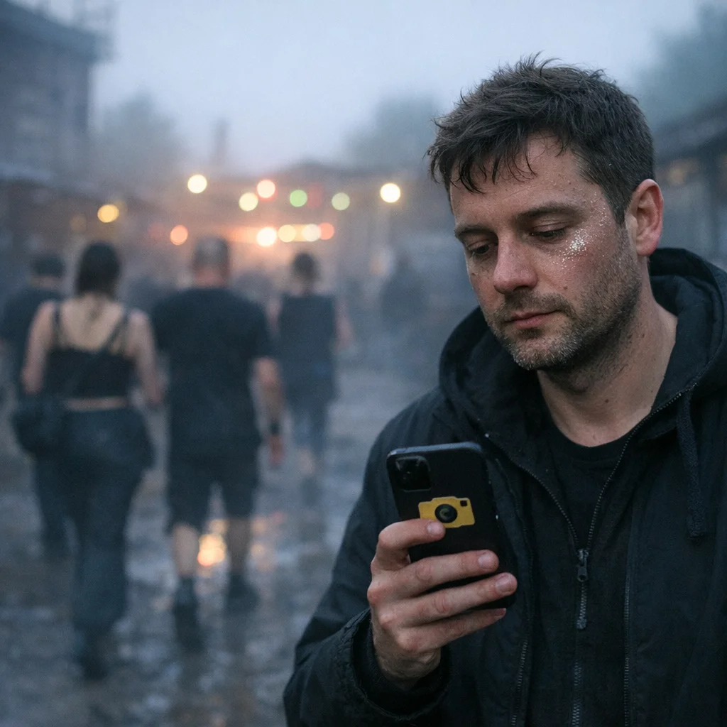 “I Don’t Go Out Anymore,” Says Man Uploading Sisyphos Videos With His Phone Camera Sticker Still On
