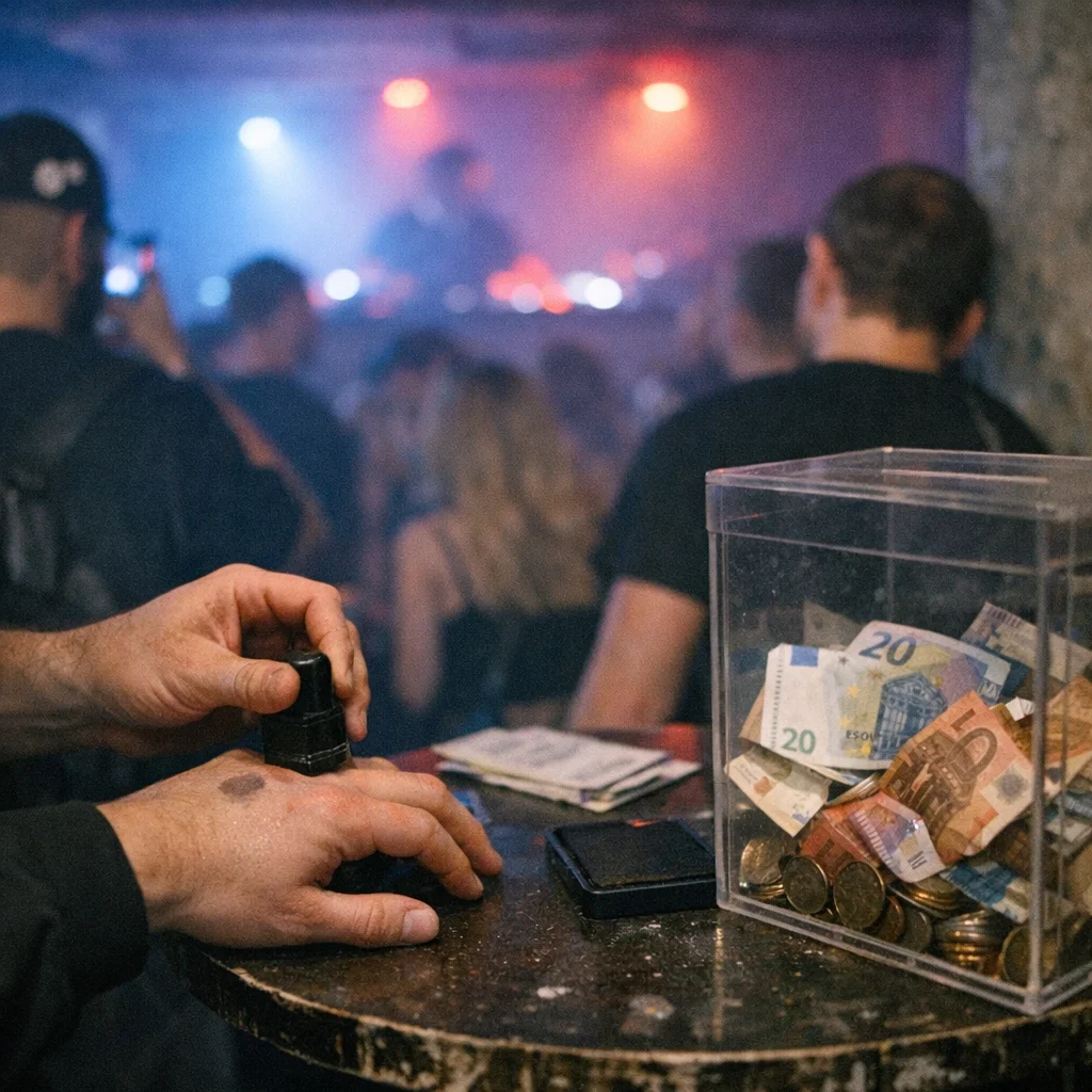 Three Lines of Speed and a NATO Briefing: Wedding’s Newest Techno Fundraiser Promises “Defense Aid,” Delivers Bass