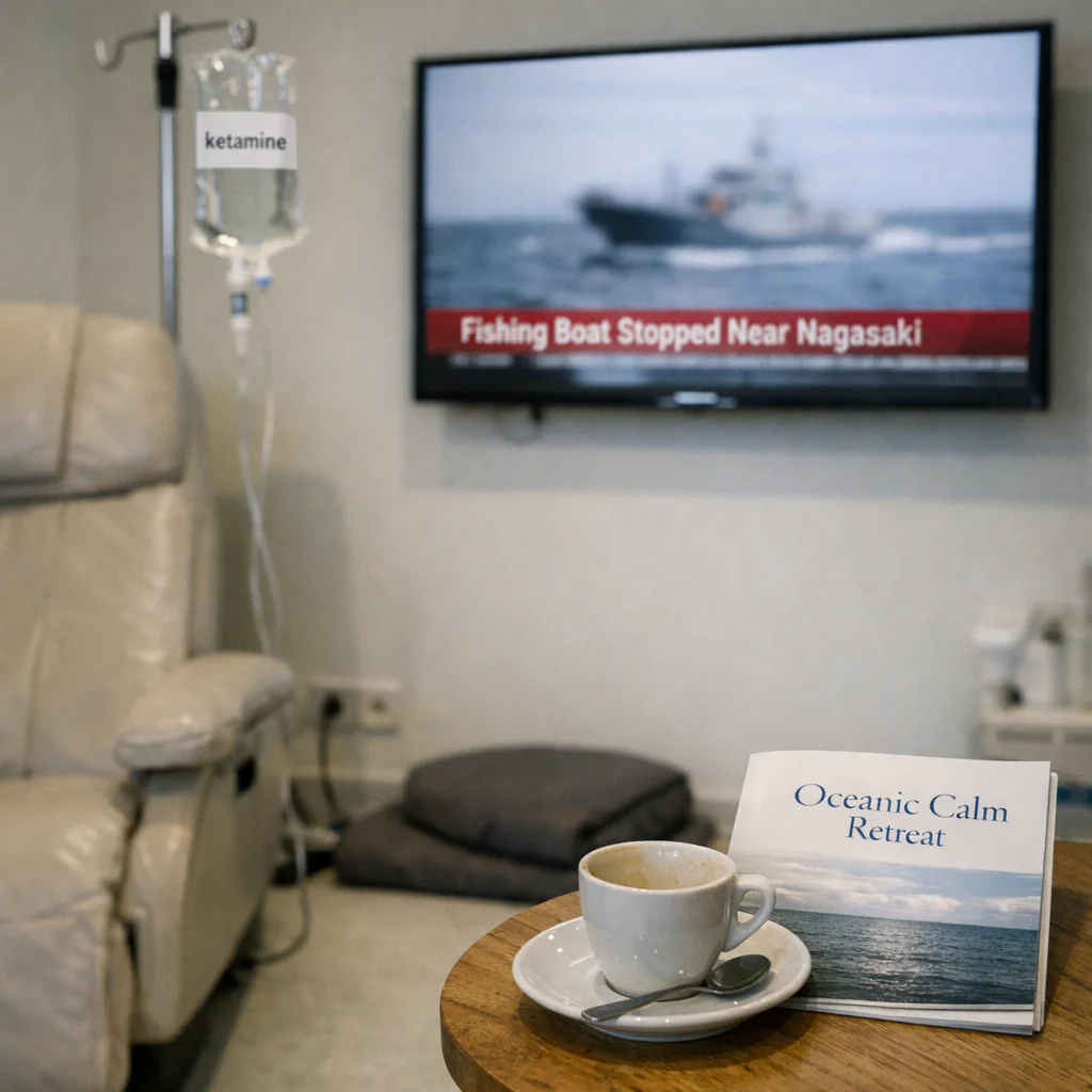 Ketamine Retreats Sell 'Nagasaki Calm' After Japan Stops Chinese Boat — Berghain Crowd Signs Up to Forget Diplomacy