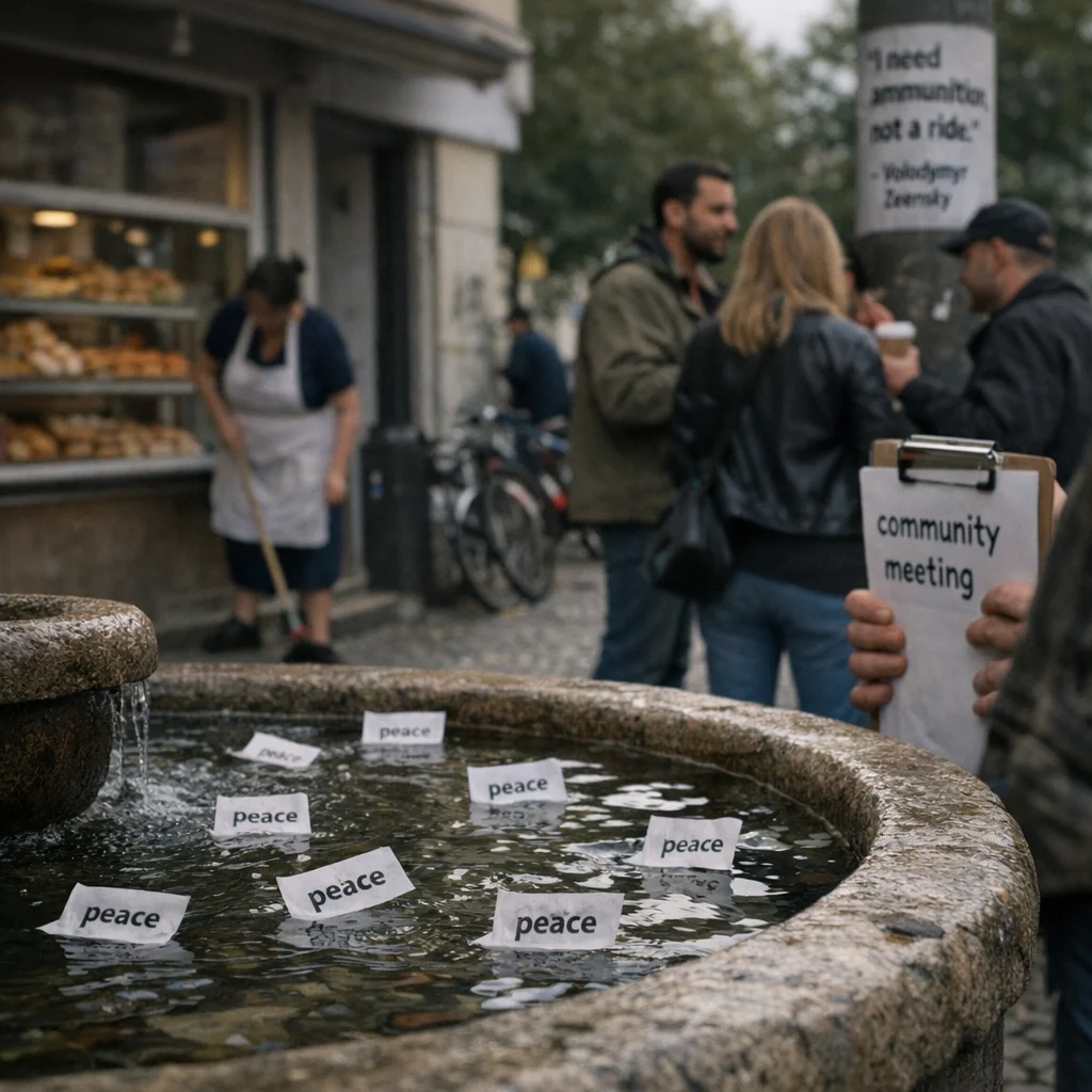 Zelensky’s ‘Better No Deal’ Mantra Lands in Wedding — And the Fountain Has Opinions