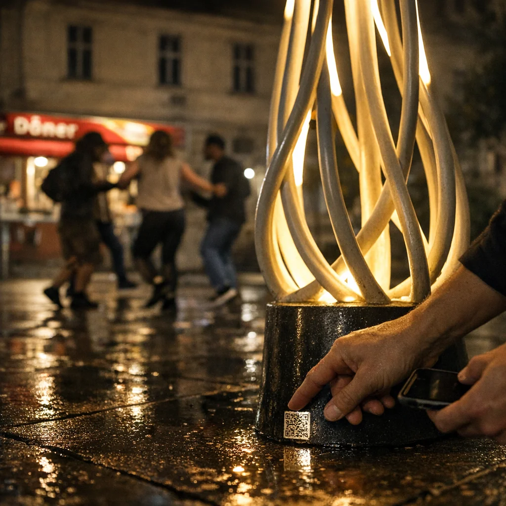 Wedding’s ‘LichtKiez’ Promises Free Public Art — Until a Microscopic Sticker Sells the Glow Back to You