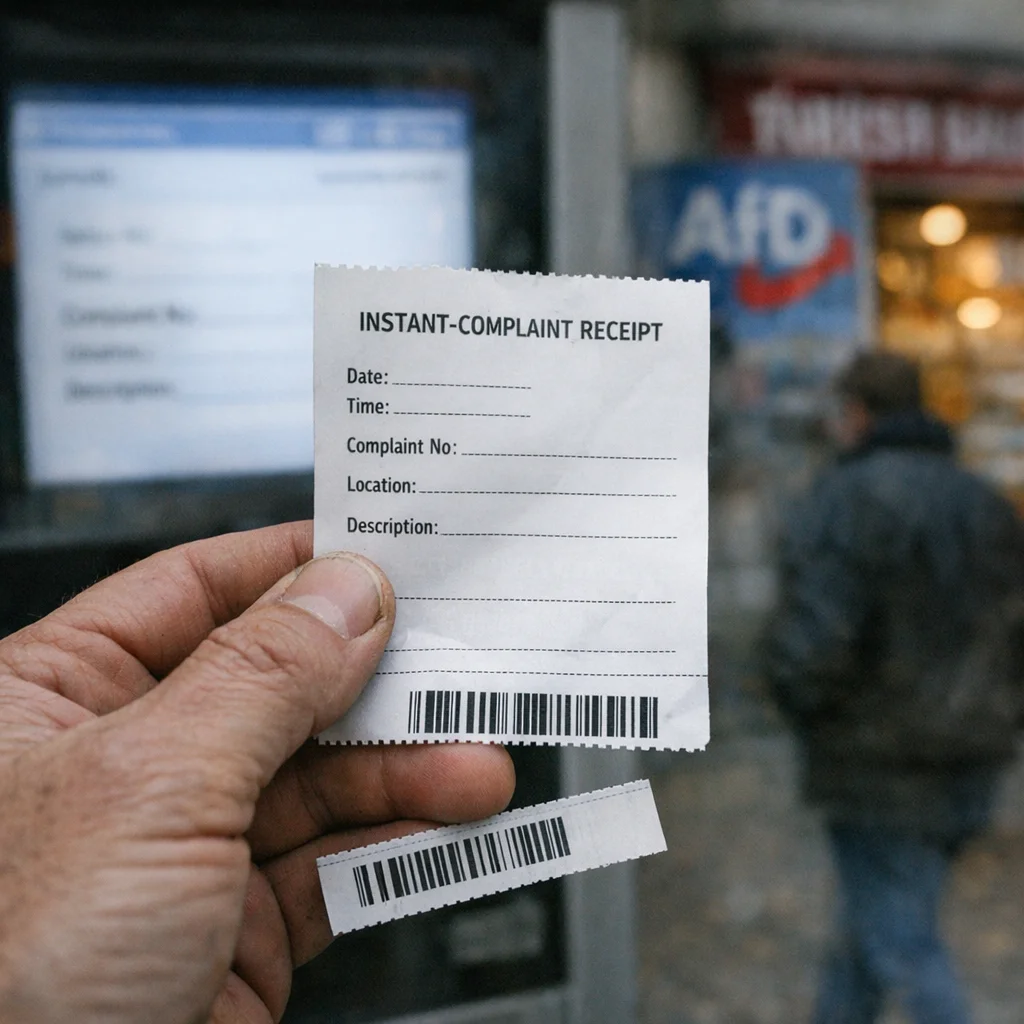 Tear Here for Justice: How Wedding’s 'Instant Complaint' Receipts Are Scored to Disappear