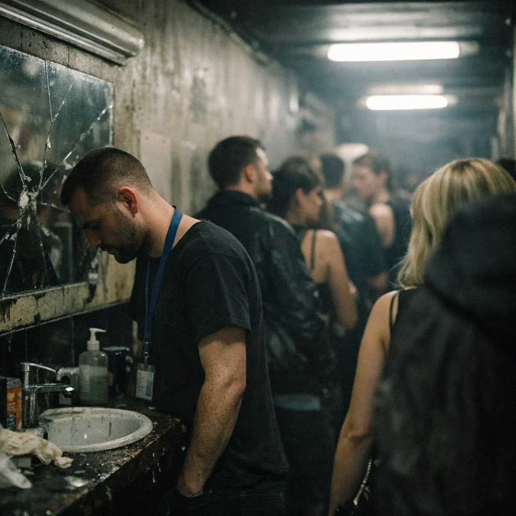 “Safer Space” Signs, Sweat, and a Dealer in a Lanyard