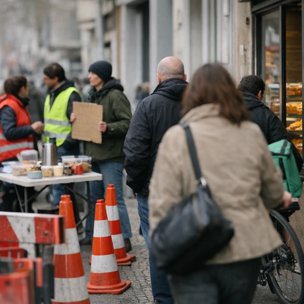 ‘Authorized Suffering’ Signs Appear on the Pankow Sidewalk