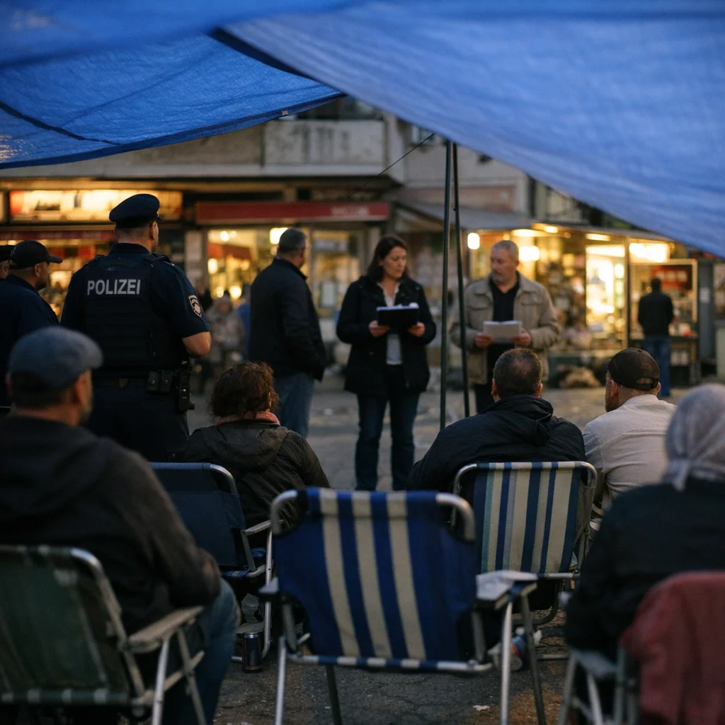 Lawn Chairs, Live Cops, and the Smug Blue Tarps