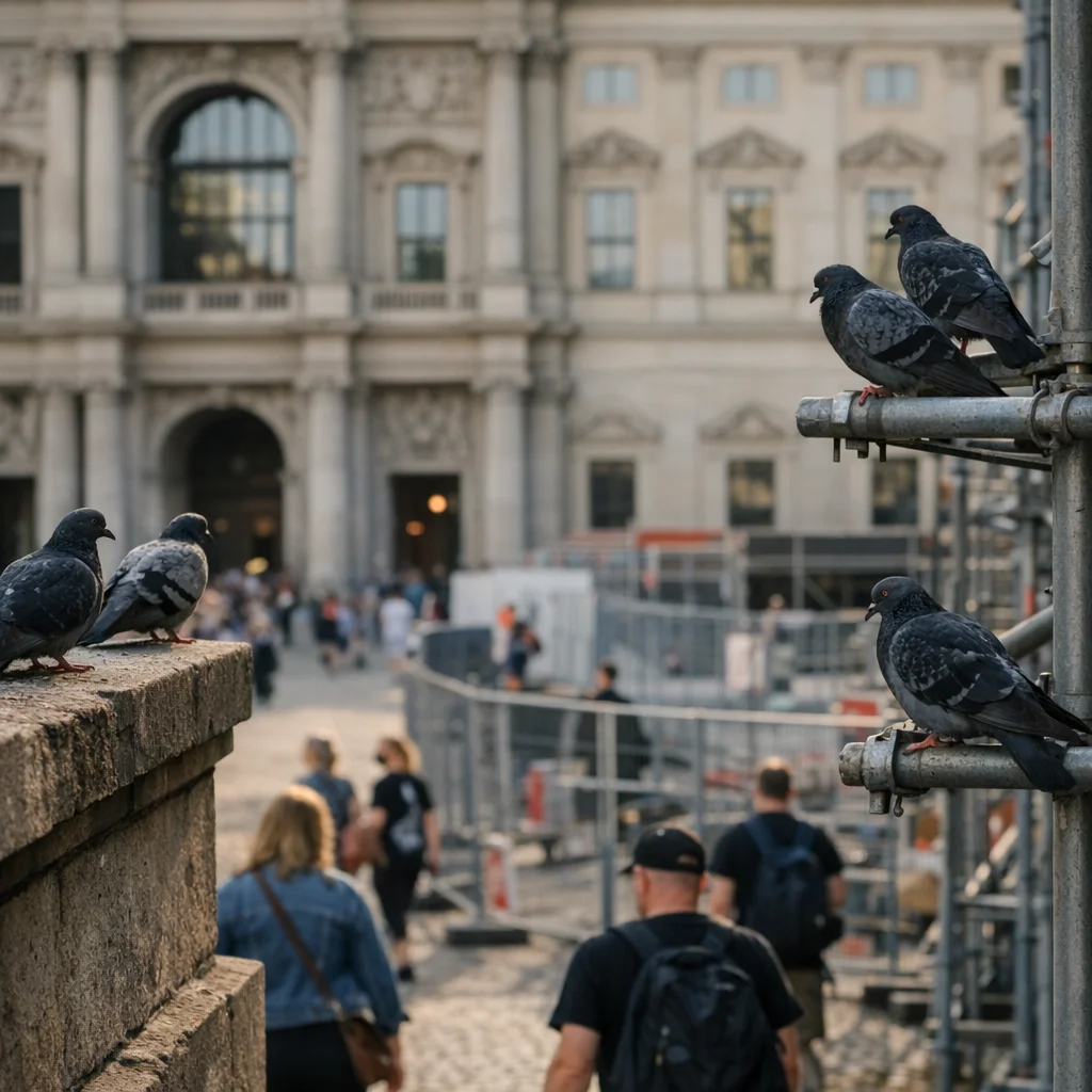 Pigeons File a Noise Complaint at Humboldt Forum