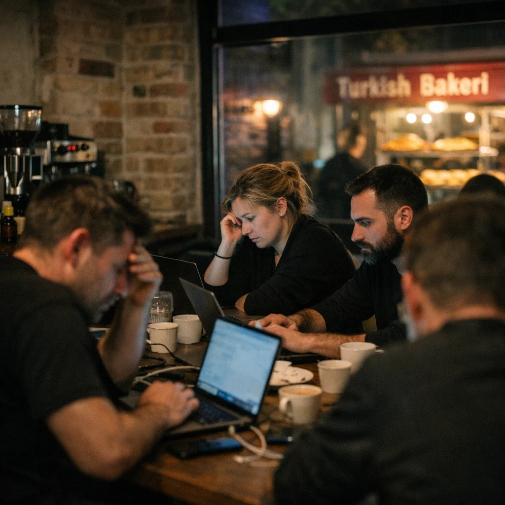 Poppers at the Co-Working Desk