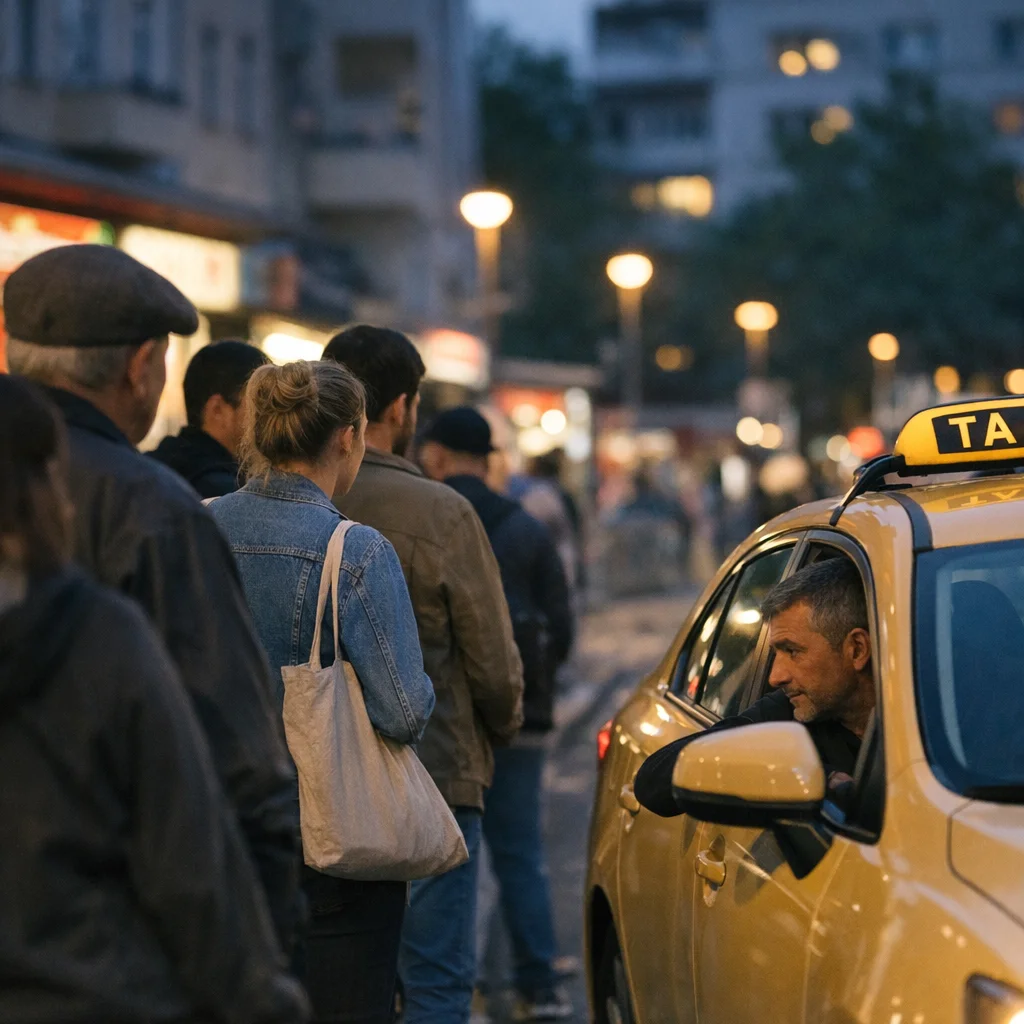 Taxi Queue Reads Like a Confession Booth in Wedding