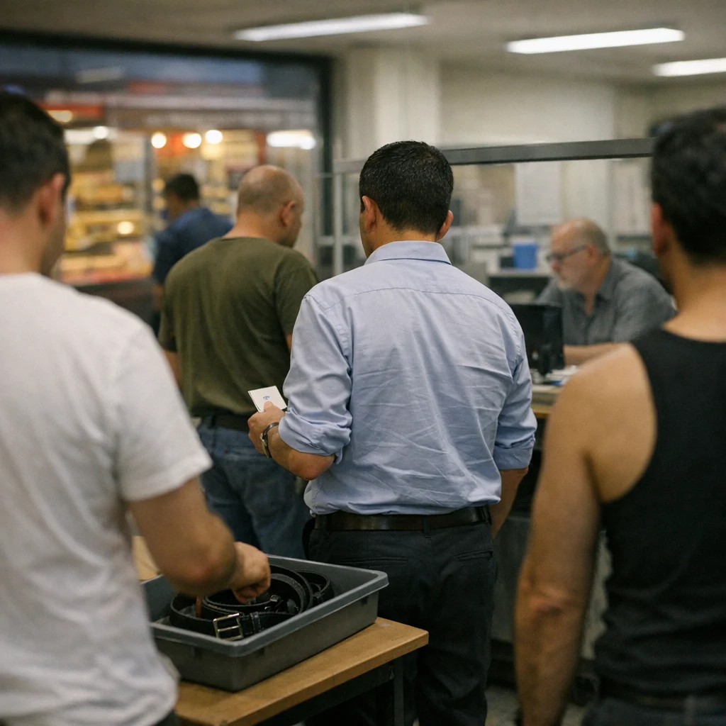 ‘All Men Must Strip’ at the Permit Office