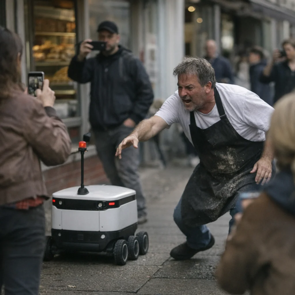 A Clockwork Gastronom Takes on the Shopfront Robot